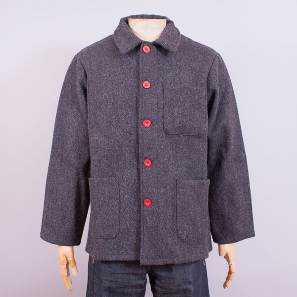 Le Laboureur Work Jacket - Grey Wool - J. Cosmo Menswear