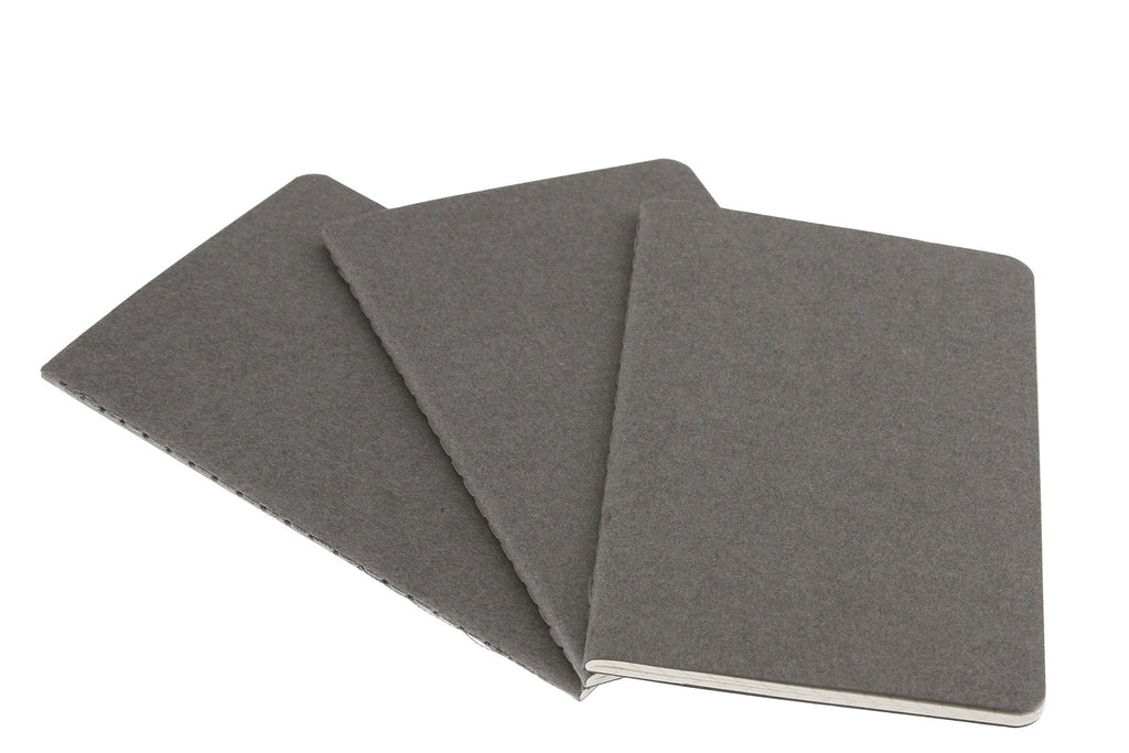 Grey Pocket Cahier Moleskine Journals Set of 3 - J. Cosmo Menswear