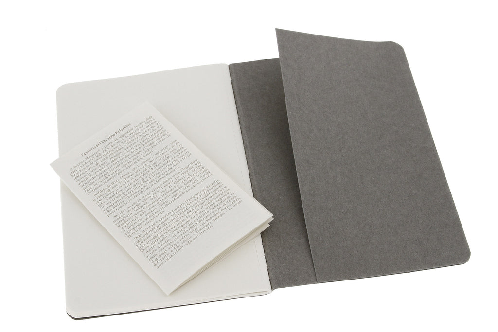 Grey Pocket Cahier Moleskine Journals Set of 3 - J. Cosmo Menswear