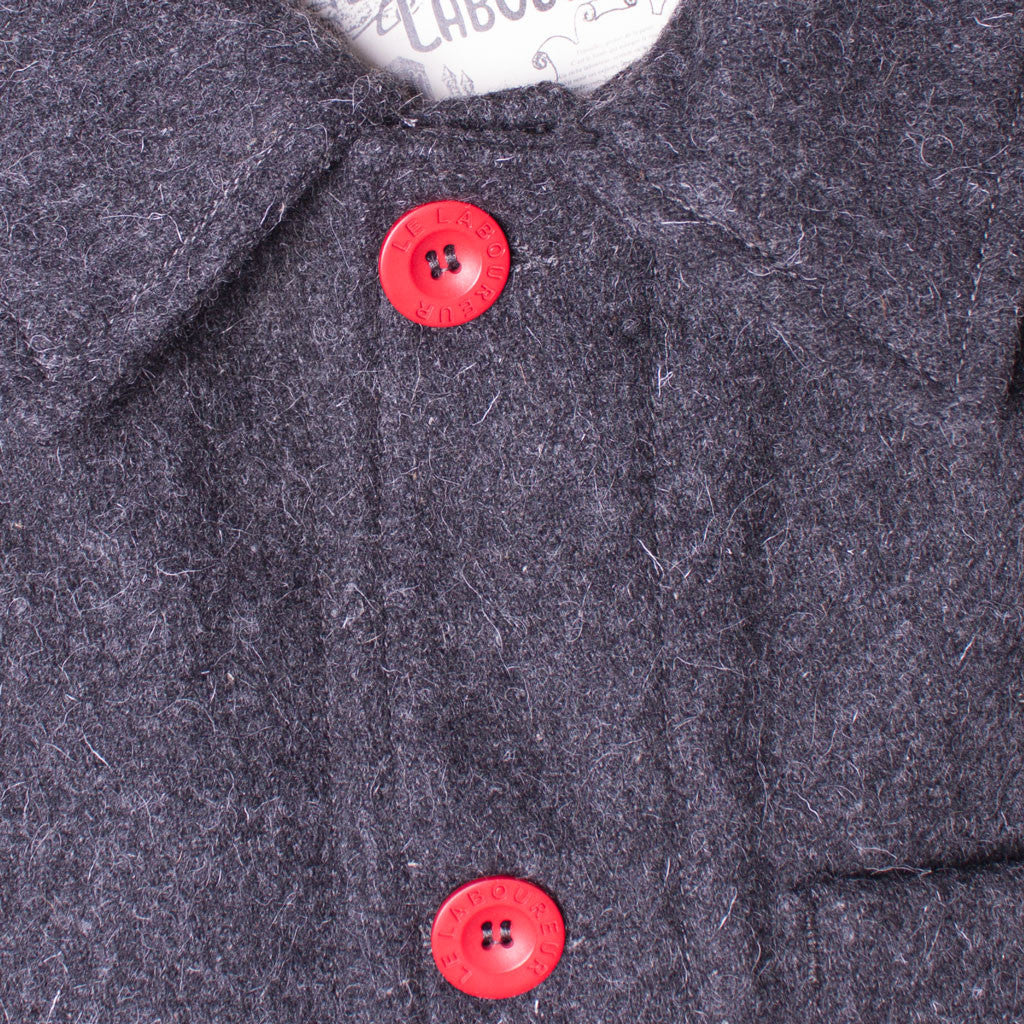 Le Laboureur Work Jacket - Grey Wool - J. Cosmo Menswear