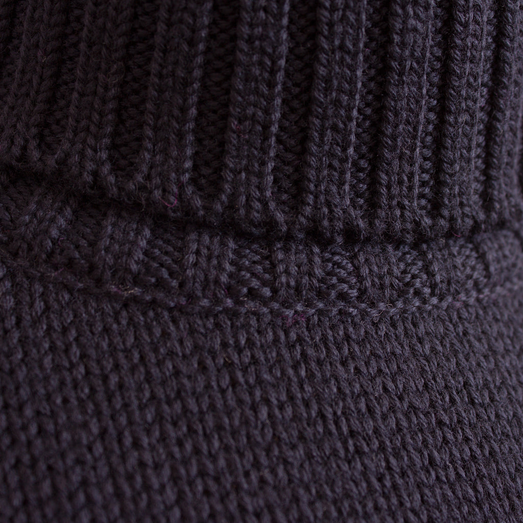 Turtleneck Jumper - Navy Wool - J. Cosmo Menswear