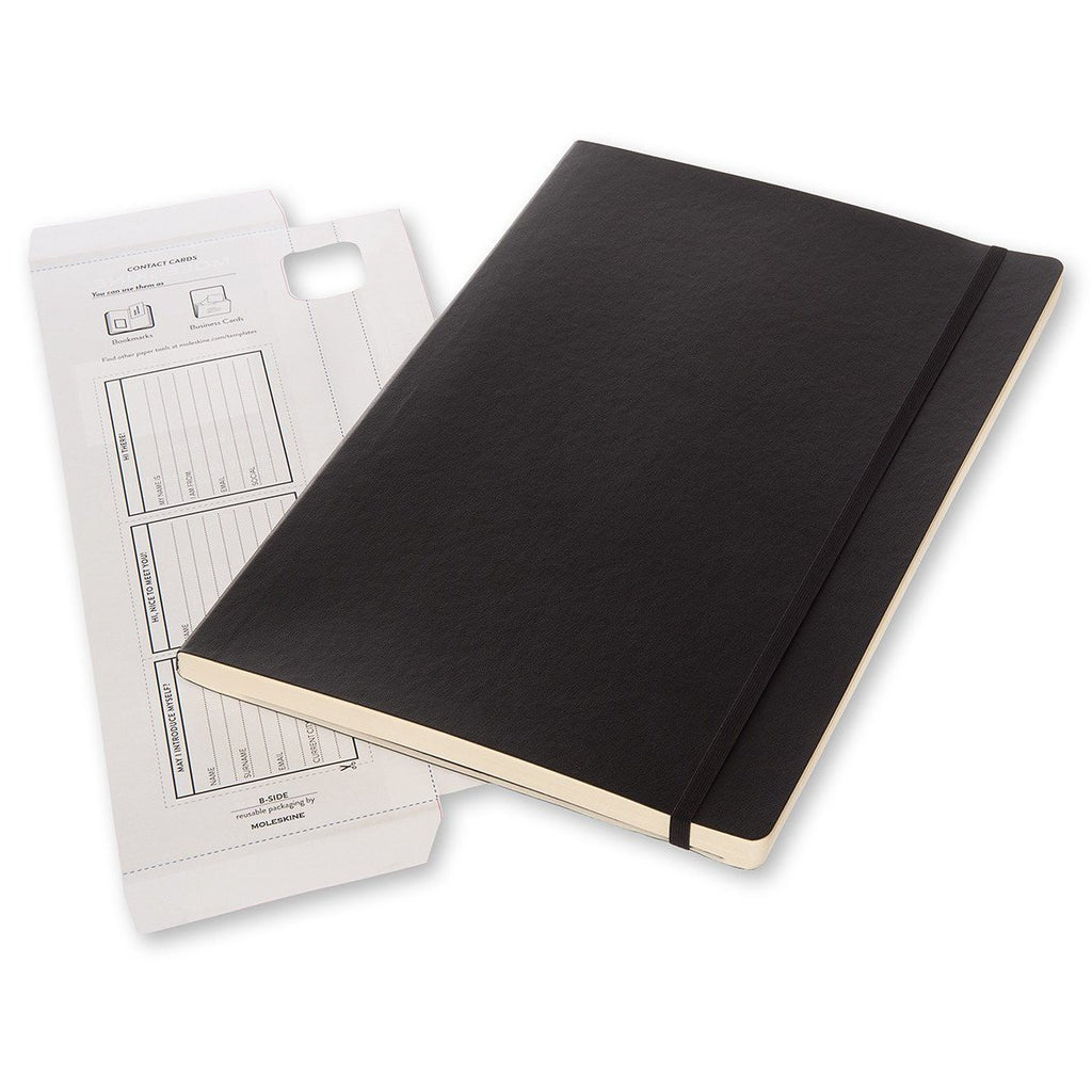 Black A4 Moleskine Notebook - J. Cosmo Menswear