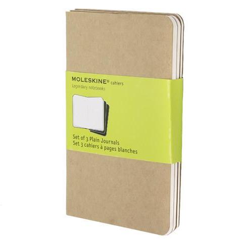 Kraft Pocket Cahier Moleskine Journals Set of 3 - J. Cosmo Menswear