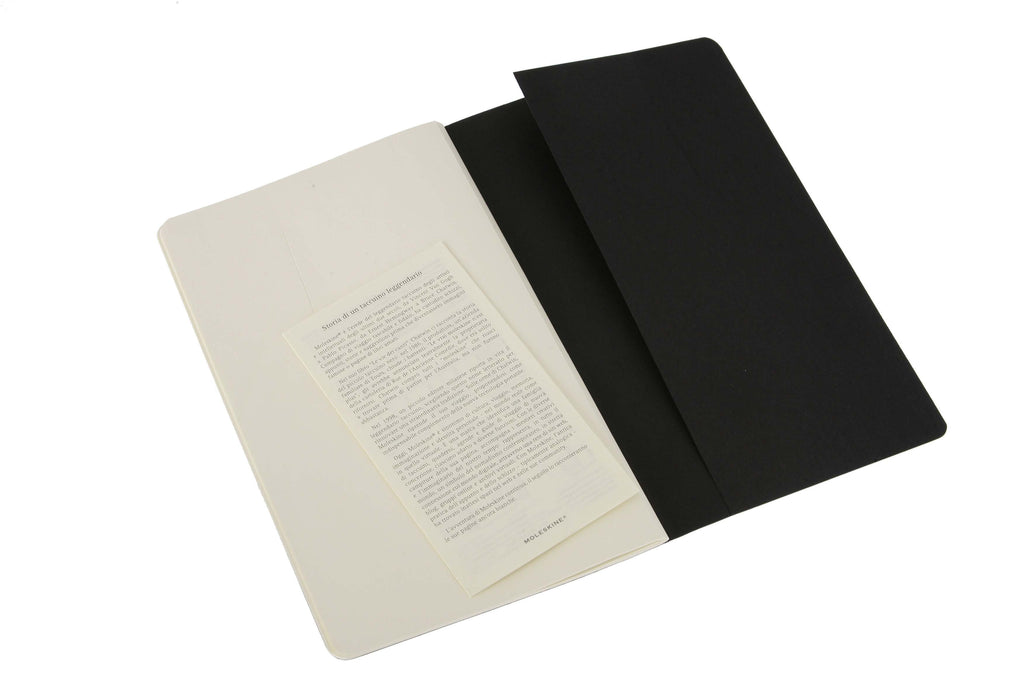 Cahier Journals Plain Large Black Set of 3 - J. Cosmo Menswear