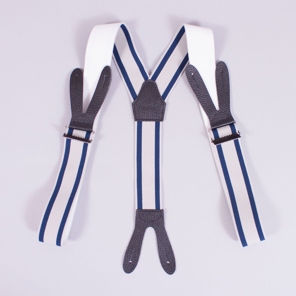 Blue & White Braces - J. Cosmo Menswear