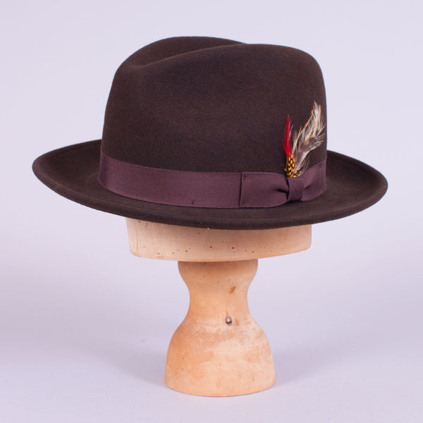 Brown Fedora - J. Cosmo Menswear