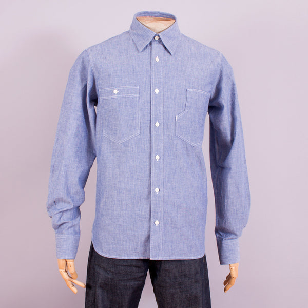 Chambray Work Shirt - J. Cosmo Menswear