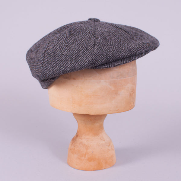 Newsboy Cap - Grey Herringbone - J. Cosmo Menswear