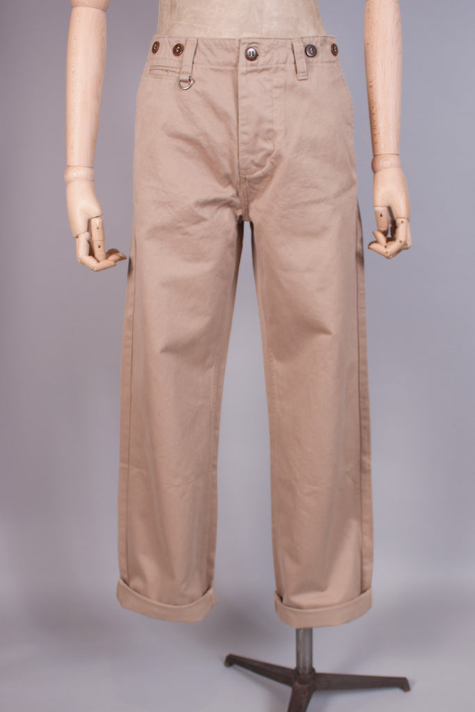 1930s Khaki Engineers Chinos - J. Cosmo Menswear