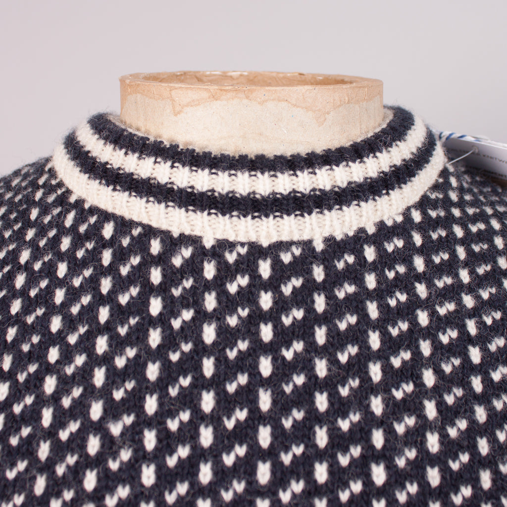 Norlender 'Island' Norwegian Fisherman's Jumper - Navy - J. Cosmo Menswear